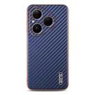 For Huawei Pura 80 5G AZNS Electroplated Edge Carbon Fiber Texture Phone Case(Blue) - 2