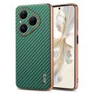 For Huawei Pura 80 5G AZNS Electroplated Edge Carbon Fiber Texture Phone Case(Green) - 1