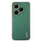 For Huawei Pura 80 5G AZNS Electroplated Edge Carbon Fiber Texture Phone Case(Green) - 2