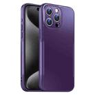 For iPhone 15 Pro Max Blade Slim AG Matte Shockproof Phone Case(Dark Purple) - 1