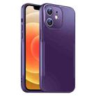 For iPhone 12 Blade Slim AG Matte Shockproof Phone Case(Dark Purple) - 1