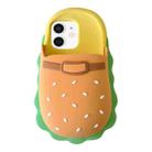 For iPhone 12 Hamburger Silicone Full Coverage Phone Case - 1