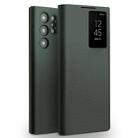For Samsung Galaxy S23 Ultra 5G QIALINO Magnetic Genuine Leather Phone Case(Green) - 1