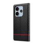 For Redmi Note 14 4G EU 164.84mm LC.IMEEKE Carbon Fiber Leather Phone Case(Horizontal Black) - 3