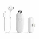 FUNSNAP M3 Digital Audio Wireless Microphone Mic Tok with Monitoring Earphones, Version:8 Pin(White) - 1