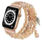 For Apple Watch 46mm / 49mm / 45mm / 44mm Tassel Beaded Chain Watch Band(Rose Gold) - 1