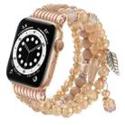 For Apple Watch 42mm / 41mm / 40mm / 38mm Tassel Beaded Chain Watch Band(Rose Gold) - 1