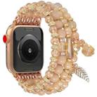 For Apple Watch 42mm / 41mm / 40mm / 38mm Tassel Beaded Chain Watch Band(Rose Gold) - 2