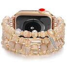 For Apple Watch 42mm / 41mm / 40mm / 38mm Tassel Beaded Chain Watch Band(Rose Gold) - 3
