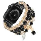 For Apple Watch 42mm / 41mm / 40mm / 38mm Tassel Beaded Chain Watch Band(Black) - 2