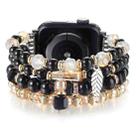 For Apple Watch 42mm / 41mm / 40mm / 38mm Tassel Beaded Chain Watch Band(Black) - 3