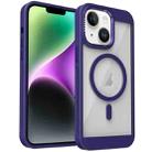 For iPhone 14 Honeycomb Cooling MagSafe Phone Case(Purple) - 1