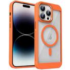 For iPhone 14 Pro Max Honeycomb Cooling MagSafe Phone Case(Orange) - 1