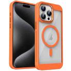 For iPhone 15 Pro Honeycomb Cooling MagSafe Phone Case(Orange) - 1