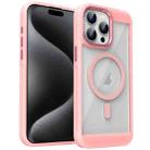 For iPhone 15 Pro Max Honeycomb Cooling MagSafe Phone Case(Pink) - 1