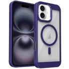 For iPhone 16 Plus Honeycomb Cooling MagSafe Phone Case(Purple) - 1