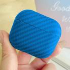 For AirPods 4 Carbon Fiber TPU Frosted Earphone Protective Case(Blue) - 1