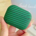 For AirPods Pro 2 Carbon Fiber TPU Frosted Earphone Protective Case(Green) - 1