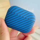 For AirPods Pro Carbon Fiber TPU Frosted Earphone Protective Case(Blue) - 1