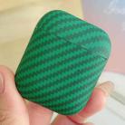 For AirPods 1 / 2 Carbon Fiber TPU Frosted Earphone Protective Case(Green) - 1