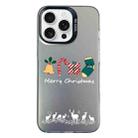 For iPhone 16 Pro Max Christmas Series PC Full Coverage Pattern Phone Case(CK052 Black) - 1