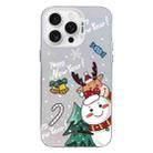 For iPhone 16 Pro Christmas Series PC Full Coverage Pattern Phone Case(CW059 White) - 1