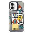 For iPhone 16 Plus Christmas Series PC Full Coverage Pattern Phone Case(CK049 Black) - 1