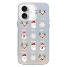 For iPhone 16 Plus Christmas Series PC Full Coverage Pattern Phone Case(CW060 White) - 1