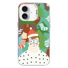 For iPhone 16 Plus Christmas Series PC Full Coverage Pattern Phone Case(CW061 White) - 1