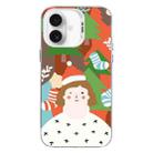 For iPhone 16 Plus Christmas Series PC Full Coverage Pattern Phone Case(CW062 White) - 1