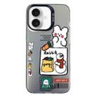 For iPhone 16 Plus Christmas Series PC Full Coverage Pattern Phone Case(CK050 Black) - 1