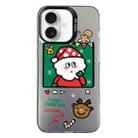 For iPhone 16 Plus Christmas Series PC Full Coverage Pattern Phone Case(CK053 Black) - 1