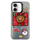 For iPhone 16 Plus Christmas Series PC Full Coverage Pattern Phone Case(CK054 Black) - 1