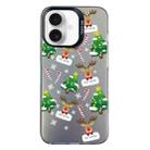 For iPhone 16 Plus Christmas Series PC Full Coverage Pattern Phone Case(CK057 Black) - 1