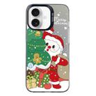 For iPhone 16 Plus Christmas Series PC Full Coverage Pattern Phone Case(CK058 Black) - 1