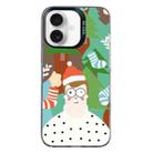 For iPhone 16 Plus Christmas Series PC Full Coverage Pattern Phone Case(CK061 Black) - 1