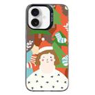 For iPhone 16 Plus Christmas Series PC Full Coverage Pattern Phone Case(CK062 Black) - 1