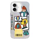 For iPhone 16 Plus Christmas Series PC Full Coverage Pattern Phone Case(CW049 White) - 1