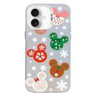 For iPhone 16 Plus Christmas Series PC Full Coverage Pattern Phone Case(CW051 White) - 1