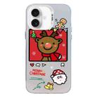 For iPhone 16 Plus Christmas Series PC Full Coverage Pattern Phone Case(CW054 White) - 1