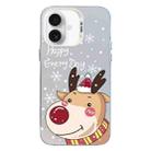 For iPhone 16 Plus Christmas Series PC Full Coverage Pattern Phone Case(CW055 White) - 1