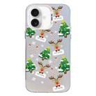 For iPhone 16 Plus Christmas Series PC Full Coverage Pattern Phone Case(CW057 White) - 1