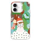 For iPhone 16 Christmas Series PC Full Coverage Pattern Phone Case(CW061 White) - 1