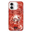 For iPhone 16 Christmas Series PC Full Coverage Pattern Phone Case(CW098 Girl) - 1