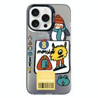 For iPhone 15 Pro Max Christmas Series PC Full Coverage Pattern Phone Case(CK049 Black) - 1