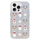 For iPhone 15 Pro Max Christmas Series PC Full Coverage Pattern Phone Case(CW060 White) - 1
