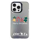 For iPhone 15 Pro Max Christmas Series PC Full Coverage Pattern Phone Case(CK052 Black) - 1