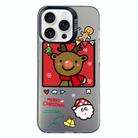 For iPhone 15 Pro Max Christmas Series PC Full Coverage Pattern Phone Case(CK054 Black) - 1