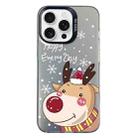 For iPhone 15 Pro Max Christmas Series PC Full Coverage Pattern Phone Case(CK055 Black) - 1