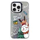 For iPhone 15 Pro Max Christmas Series PC Full Coverage Pattern Phone Case(CK059 Black) - 1